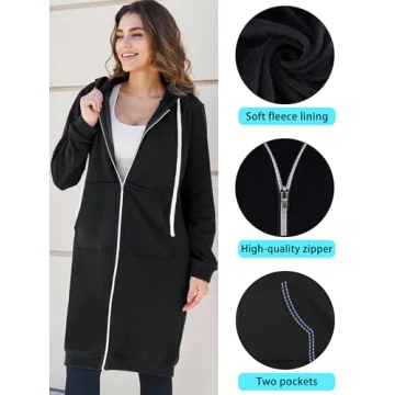 Cozy Full Zip Hoodies for Women by Ablanczoom