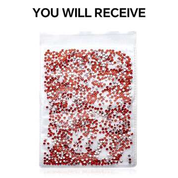 1440Pcs Ruby Red Crystal Rhinestones,Glass Flatback Rhinestones Gemstones Mini for Nail Face Makeup Art Crafts Clothes Decoration -(SS4,1.6mm,Ruby Red)