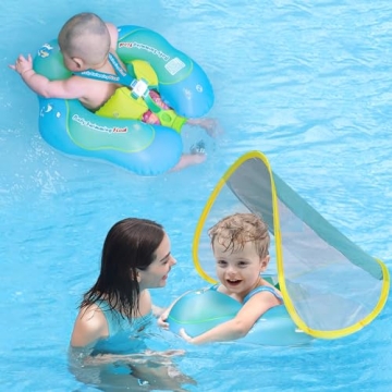 Free Swimming Baby Inflatable Baby Float with Sun Canopy - Ideal for Ages 3-36 Months, Improved Safe...
