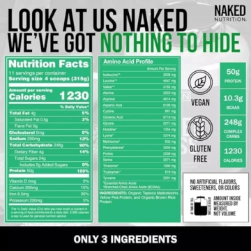 Naked Vegan Mass - Premium Vegan Weight Gainer Protein