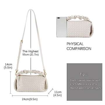 BYKASIST Woven Leather Crossbody Bag for Women