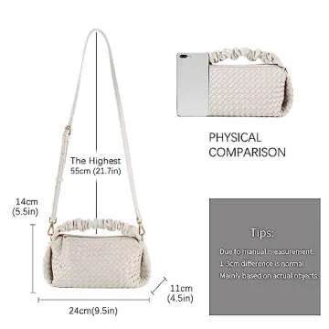BYKASIST Woven Leather Crossbody Bag for Women