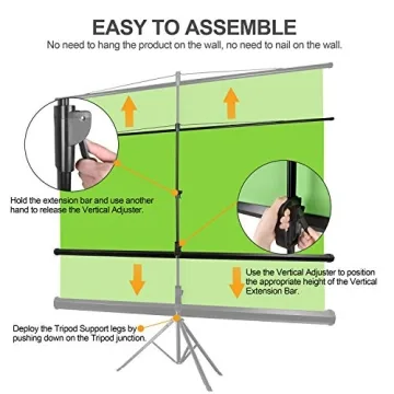 EMART 107" Green Screen Stand for Easy Video Production
