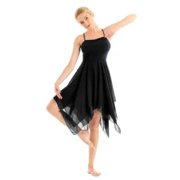 easyforever Women's Chiffon Dance Dress with Sweetheart Design