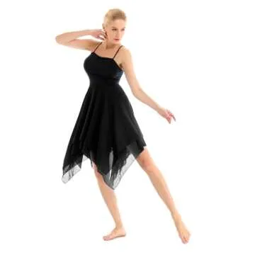 easyforever Women's Chiffon Dance Dress with Sweetheart Design