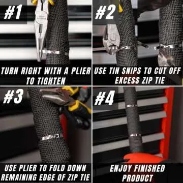 Metal Zip Ties 304 Stainless Steel Heavy Duty 100pcs