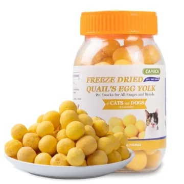 Freeze Dried Quail Egg Yolk - Cats Dogs Treats Natural Cat Delicious Snacks Training Food Healthy Ta...