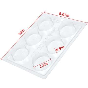 Oreo Cookie Chocolate Mold Chocolate Covered Cookie Mold 5 Pack, 6 Cylinders Each, Chocolate Covered Oreos,Candy, Cookies and Chocolate, and Even Soap Molds