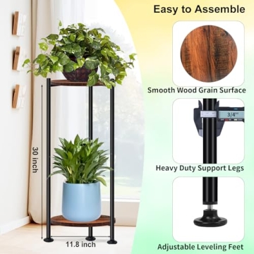 Elegant 2-Tier Lilybud Plant Stand for Indoor Plants