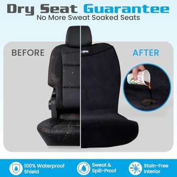 HAPPEGEAR Happeseat Waterproof Car Seat Cover & Protector – Easy Install, Universal Fit, Machine W...