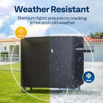 VIVOHOME 4ft Waterproof Log Rack Cover, Heavy Duty 600D Oxford Outdoor Firewood Storage Cover with Z...