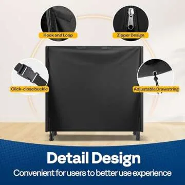 VIVOHOME 4ft Waterproof Log Rack Cover, Heavy Duty 600D Oxford Outdoor Firewood Storage Cover with Zipper and Hook Loop Tape (Log Rack not Included)