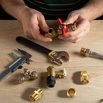 High-Quality 2 Pieces Brass Pipe Fitting 3/4 Inch NPT