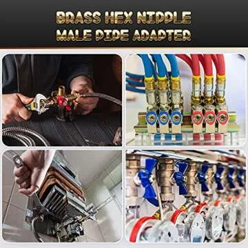 High-Quality 2 Pieces Brass Pipe Fitting 3/4 Inch NPT