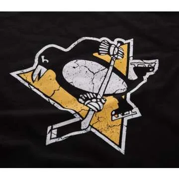Calhoun Mens Officially Licensed NHL French Terry Long Sleeve Rashguard (Large, Pittsburgh Penguins)