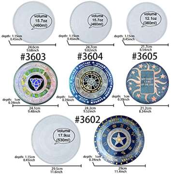 Astrology Zodiac Board Epoxy Resin Silicone Molds for Pendulum Mat, Wheel of The Year Coasters, Cons...