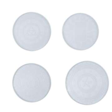 Astrology Zodiac Board Epoxy Resin Silicone Molds for Pendulum Mat, Wheel of The Year Coasters, Constellation Compass, Tarot Card Divination Tools 4-in-Set Large 8-11inch