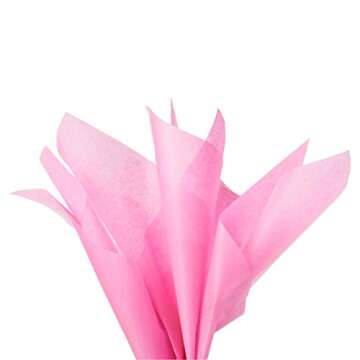 American Greetings 125 Sheets 20 in. x 20 in. Light Pink Tissue Paper Bulk for Valentines Day, Birth...