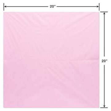 American Greetings 125 Sheets 20 in. x 20 in. Light Pink Tissue Paper Bulk for Valentines Day, Birthdays, Baby Showers, and All Occasions