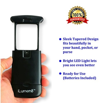 Best Pocket Magnifying Glass - iLumen8 3X Lighted Aid