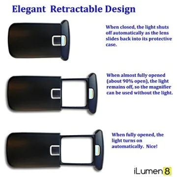 Best Pocket Magnifying Glass - iLumen8 3X Lighted Aid