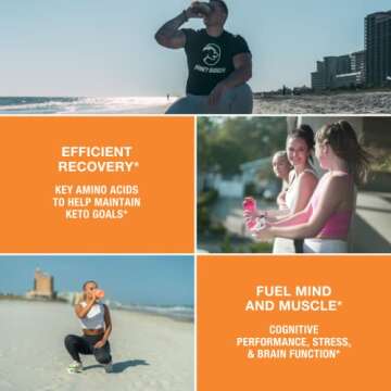 Honey Badger BCAA + EAA Amino Acids Electrolytes Powder, BCAAs + L-Glutamine, Keto, Vegan, Sugar Free for Men & Women, Hydration & Post Workout Muscle Recovery Drink Mix, Peach Mango, 30 Servings