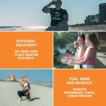 Honey Badger BCAA + EAA Amino Acids Electrolytes Powder, BCAAs + L-Glutamine, Keto, Vegan, Sugar Free for Men & Women, Hydration & Post Workout Muscle Recovery Drink Mix, Peach Mango, 30 Servings