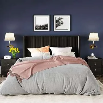 Luxurious Allewie Velvet Queen Bed Frame for Elegant Sleep