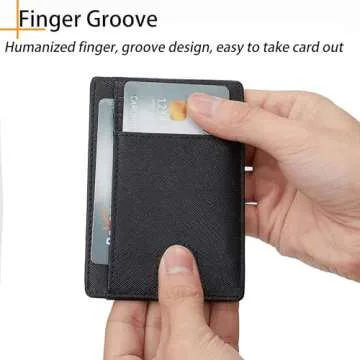 LinsCraft Small RFID Blocking Minimalist Credit Card Holder Pocket Wallets for Men & Women