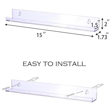 Stylish Sooyee 6 Pack Acrylic Kids Floating Bookshelf