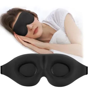 ZGGCD 3D Sleep Mask for Side Sleeper, Light Blocking Eye Mask for Men & Women