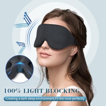 ZGGCD 3D Sleep Mask for Ultimate Light Blocking Comfort