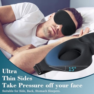 ZGGCD 3D Sleep Mask for Ultimate Light Blocking Comfort