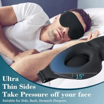 ZGGCD 3D Sleep Mask for Ultimate Light Blocking Comfort