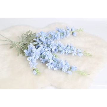 Elegant 33.5 in IPOPU Delphinium Fake Flowers for Decor