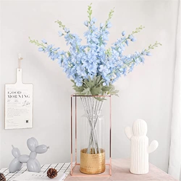 Elegant 33.5 in IPOPU Delphinium Fake Flowers for Decor