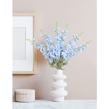 Elegant 33.5 in IPOPU Delphinium Fake Flowers for Decor