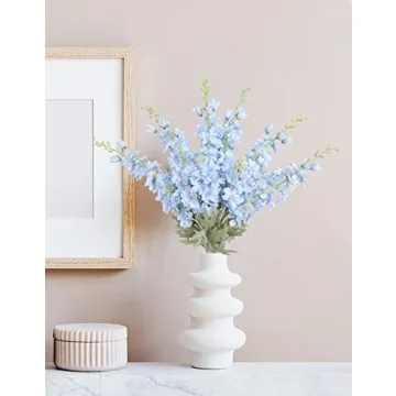 Elegant 33.5 in IPOPU Delphinium Fake Flowers for Decor