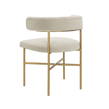 Tov Furniture Kim Cream Velvet Chair for Stylish Comfort