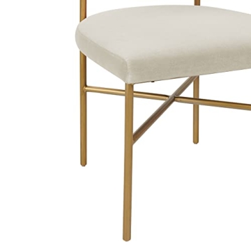 Tov Furniture Kim Cream Velvet Chair for Stylish Comfort