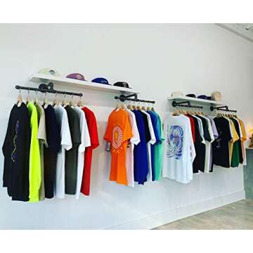 DIY CARTEL Industrial Pipe Wall Mount Clothing & Garment Rack - Hardware ONLY - Perfect for Retail D...
