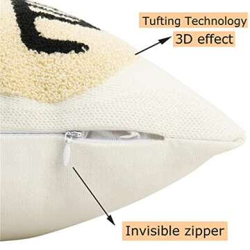 Merrycolor Boho Abstract Pillow Covers Colorful Woman Face Line Cute Pillow Cases Mid Century Aesthetic Modern Boho Pillows Decorative Throw Pillows for Bed Couch Living Room,1PC