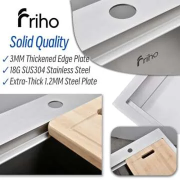 Modern FRIHO Stainless Steel Kitchen Sink with Accessories