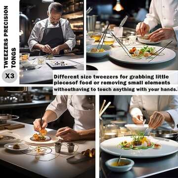 Bonigour | Plating Tools Culinary Set | 11 Piece Professional Chef Plating Tools Kit | Kitchen Plati...