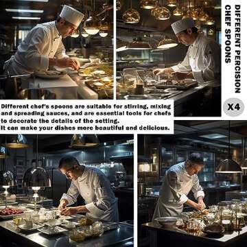 Bonigour | Plating Tools Culinary Set | 11 Piece Professional Chef Plating Tools Kit | Kitchen Plating Utensils | Modernist Cuisine Food Art | Stainless Steel | Black