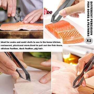 Bonigour | Plating Tools Culinary Set | 11 Piece Professional Chef Plating Tools Kit | Kitchen Plating Utensils | Modernist Cuisine Food Art | Stainless Steel | Black