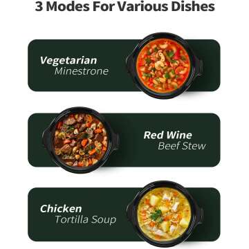 KOOC Small 2-Quart Slow Cooker with Ceramic Pot