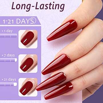 23Pcs Gel Nail Polish Kit, Soak Off Nail Gel Polish Kit with No Wipe Glossy & Matte Top and Base Coat Pastel Pink Brown Red Black Natural Nude Nail Art Nail Polish Set