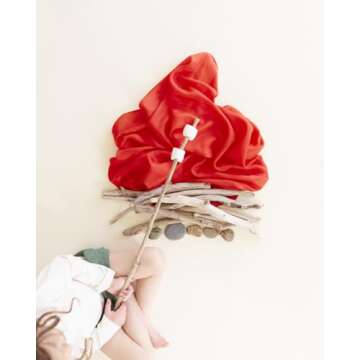 Sarah's Silks Set of 6 Primary Playsilks | 100% Real Silk Scarves for Imaginative Play