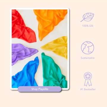 Sarah's Silks 100% Silk Playsilks Set for Kids